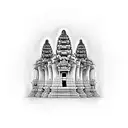 Angkor wat temple tattoo design idea