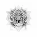 Angkor wat temple tattoo design idea