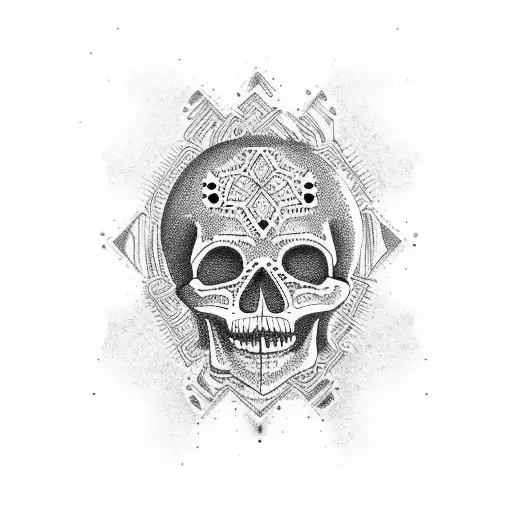 mexican skull tattoo design idea