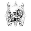 mexican skull tattoo design idea