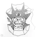 minimalistic one piece , Naruto and bleach tattoo  tattoo design idea