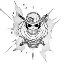 minimalistic one piece , Naruto and bleach tattoo  tattoo design idea