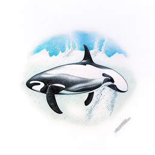 orca whale tattoo design idea