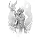 nordic goddess freya tattoo design idea