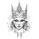 nordic goddess freya tattoo design idea