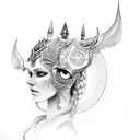 nordic goddess freya tattoo design idea