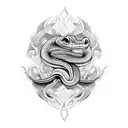 serpiente y blackout tattoo design idea