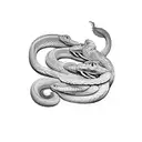 serpiente y blackout tattoo design idea