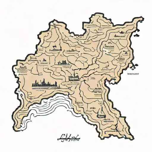 Afghanistan map outline tattoo tattoo design idea