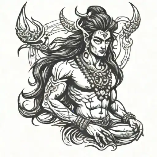 shiva tattoo design idea