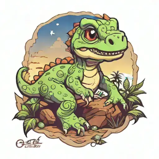 little foot land before time tattoo design idea