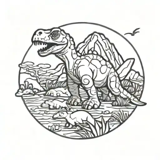 little foot land before time tattoo design idea