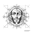 Vitruvian man with details of leonardos work tattoo design idea