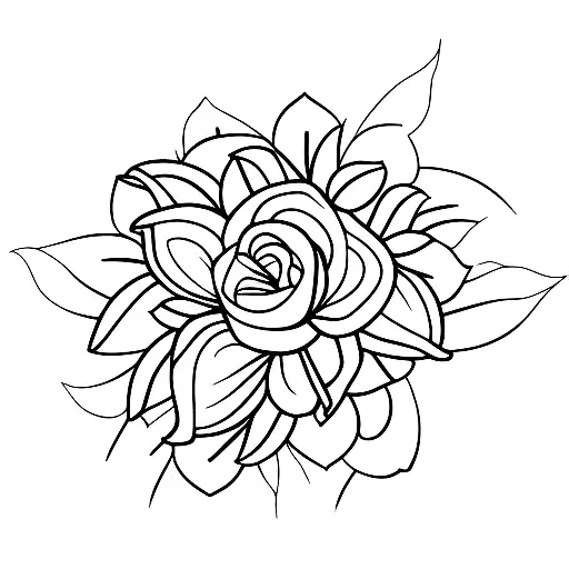 Jasmine flower tattoo design idea