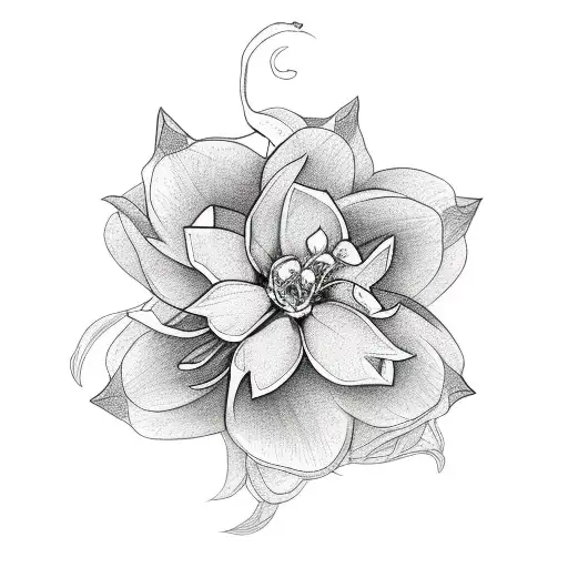 Jasmine flower tattoo design idea