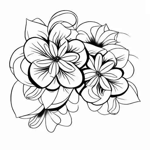 Jasmine flower tattoo design idea