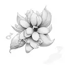 Jasmine flower tattoo design idea