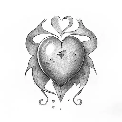 Crying Heart tattoo design idea