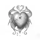 Crying Heart tattoo design idea