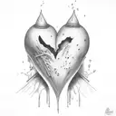 Crying Heart tattoo design idea