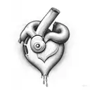 Crying Heart tattoo design idea