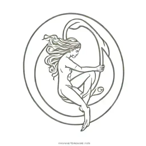 aquarius combine libra zodiac tattoo design idea