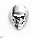 Skull and post malone  tattoo design idea