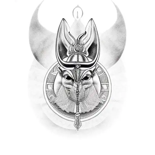 Anubis, Ojo de Horus, Pirámides tattoo design idea