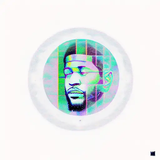 kid cudi man on the moon album with a moon man sitting on top. staring down a space highway leading to earth  tattoo design idea