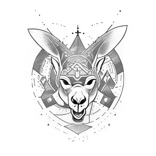 aggressive muscular  boxing kangaroo, Chris bentchetler style, mountainous and adventurous, Viking compass aswell tattoo design idea