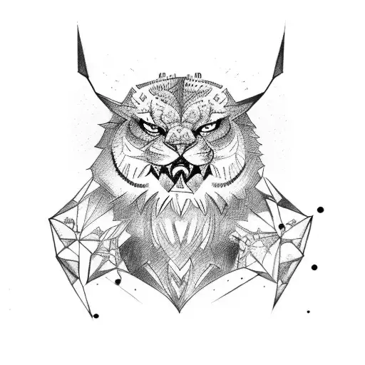 Boss in a power pose tattoo design idea