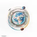 Create a tattoo inspired by the movie ‘Interstellar’ that includes the following elements:  	1.	Gargantua, the black hol tattoo design idea