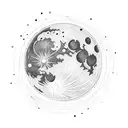 Moon with MTG tattoo design idea