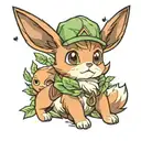 Eevee wearing an ivy cap tattoo design idea