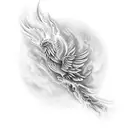 fire Phoenix sleeve tattoo design idea