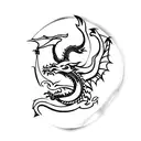 Dragon with first ring tattoo design idea