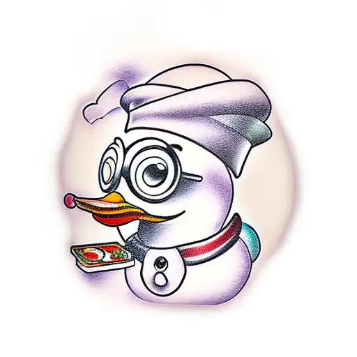 rubber duck tattoo design idea