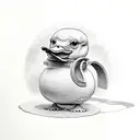 rubber duck tattoo design idea