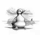 rubber duck tattoo design idea