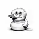 rubber duck tattoo design idea