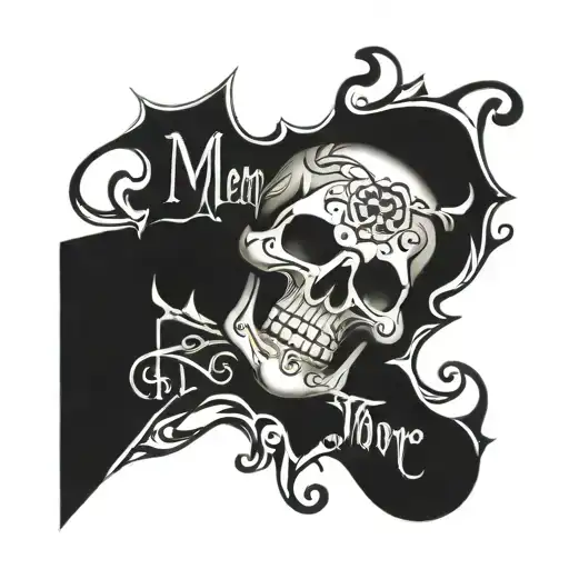 memento Mori ambigram tattoo tattoo design idea