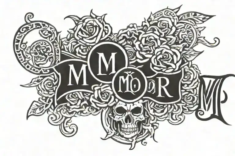 memento Mori ambigram tattoo tattoo design idea