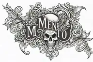 memento Mori ambigram tattoo tattoo design idea