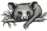possum tattoo design idea