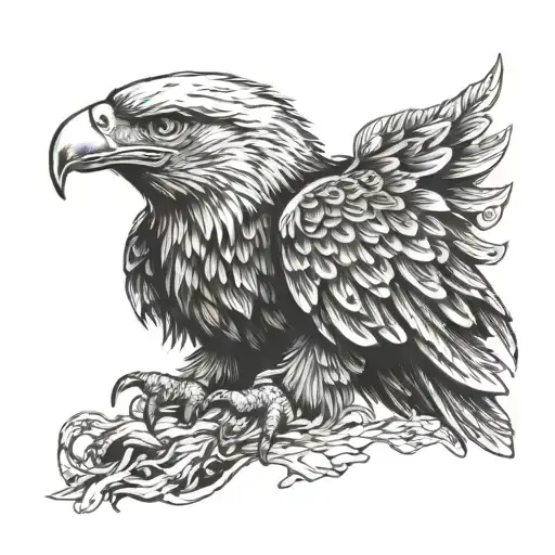 Albanian eagle tattoo design idea