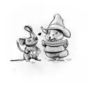 The giving tree with the niy but the boy is topo gigio wearing an Argentina soccer jersey and doing the topo gigio  tattoo design idea