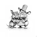 The giving tree with the niy but the boy is topo gigio wearing an Argentina soccer jersey and doing the topo gigio  tattoo design idea