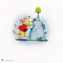 The giving tree with the boy but the boy is topo gigio wearing an Argentina soccer jersey and doing the topo gigio  tattoo design idea