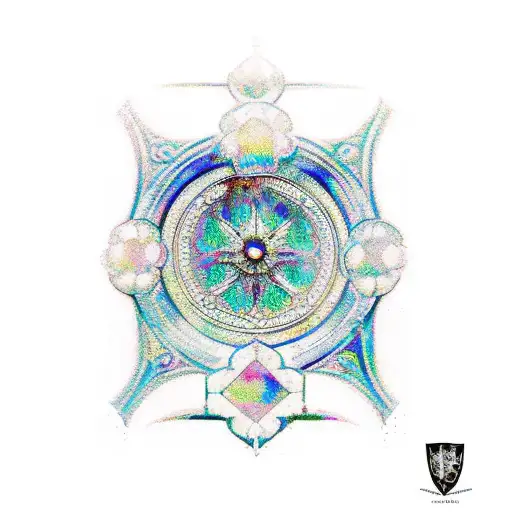 Stained Glass window, gothic style.  Back Piece (large) tattoo design idea