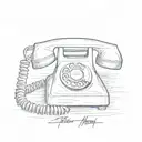 telephone from Scream with words "Whats your favorite scary movie?" written near it. little to no blood  tattoo design idea